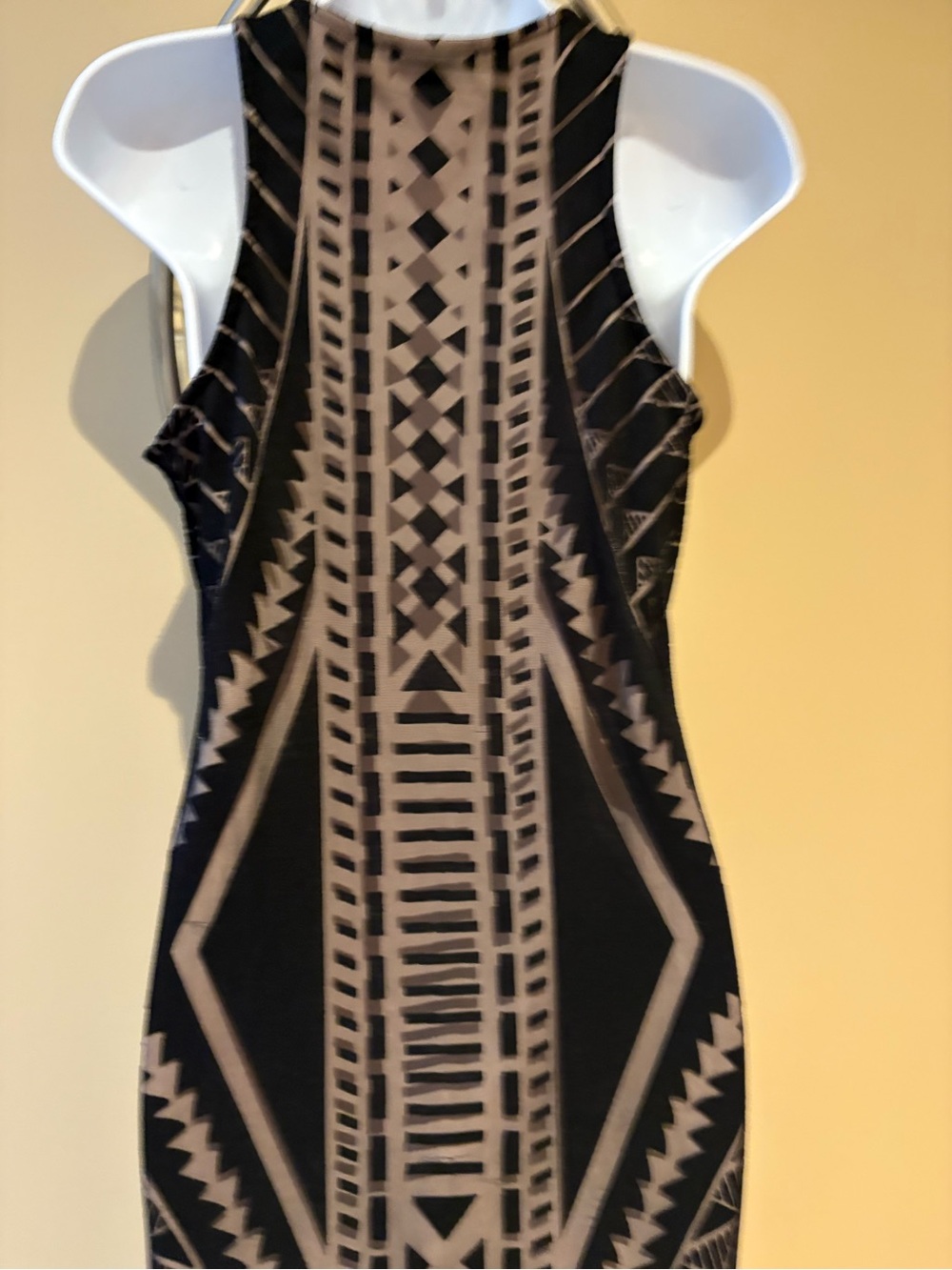 Mossimo Maxi Black Dress Art Deco Huggy Stretch sleeveless Racerback Medium - Picture 5 of 9